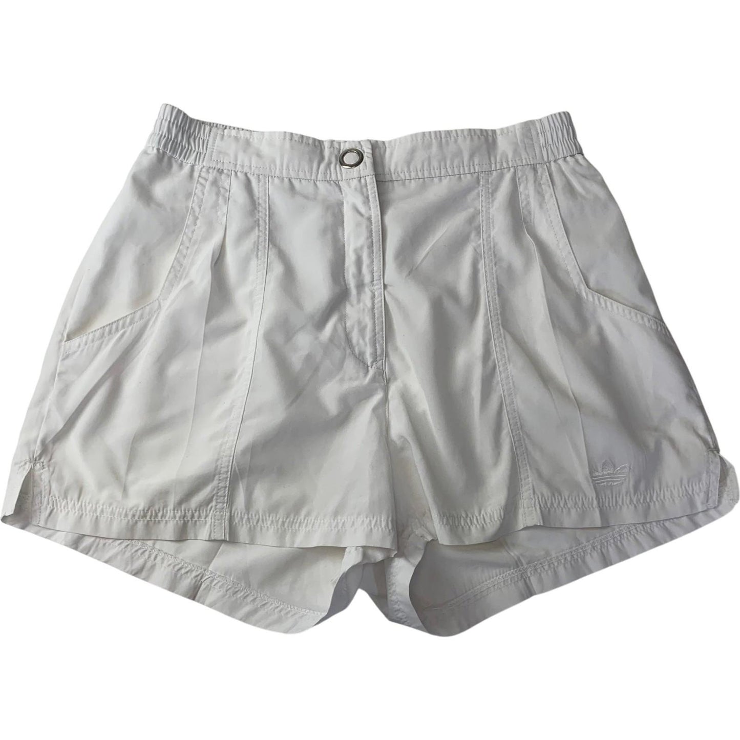 Adidas Vintage Tennis Shorts Retro Sports White Women UK 10
