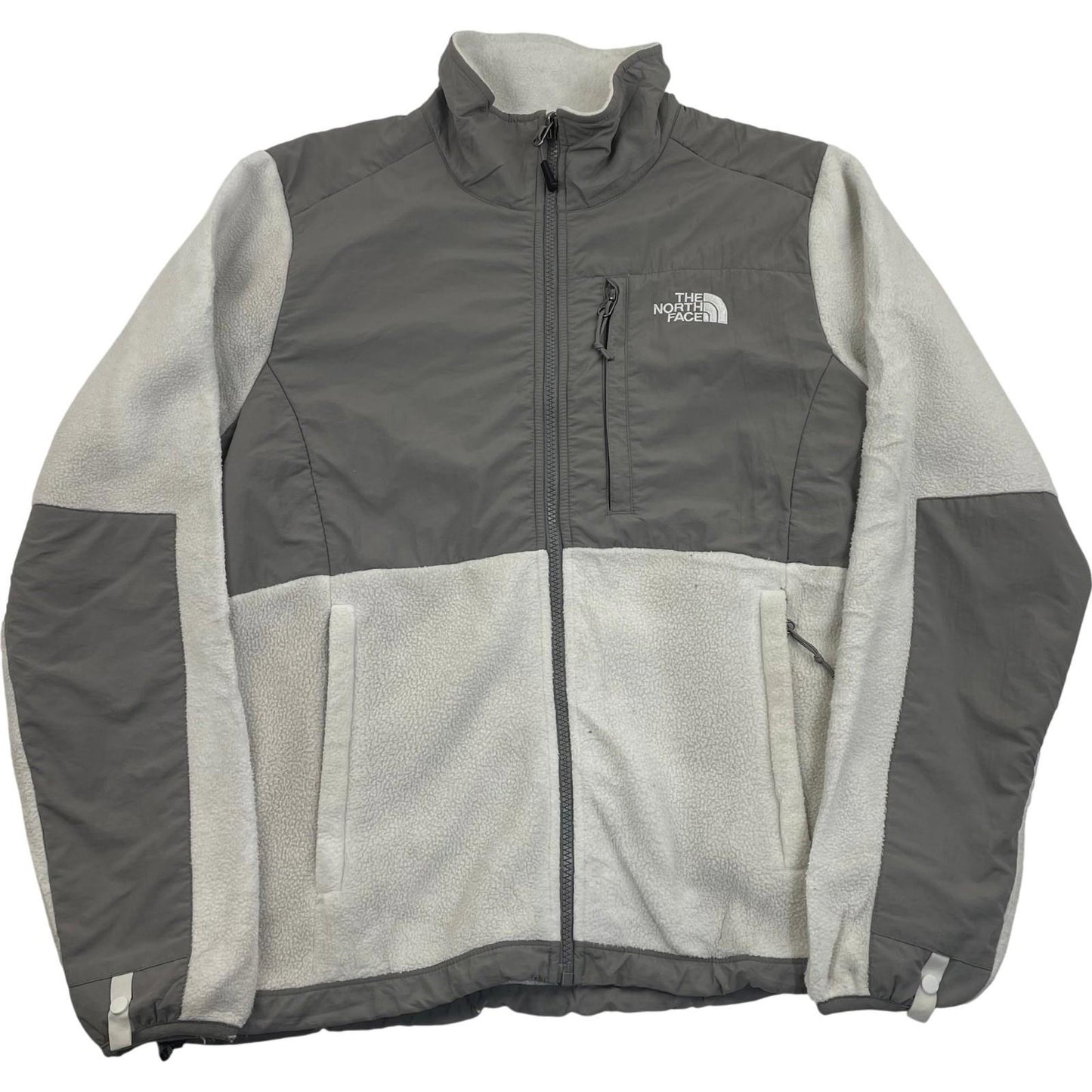 THE NORTH FACE Fleece Jacket Warm Outdoor Grey White Womens M