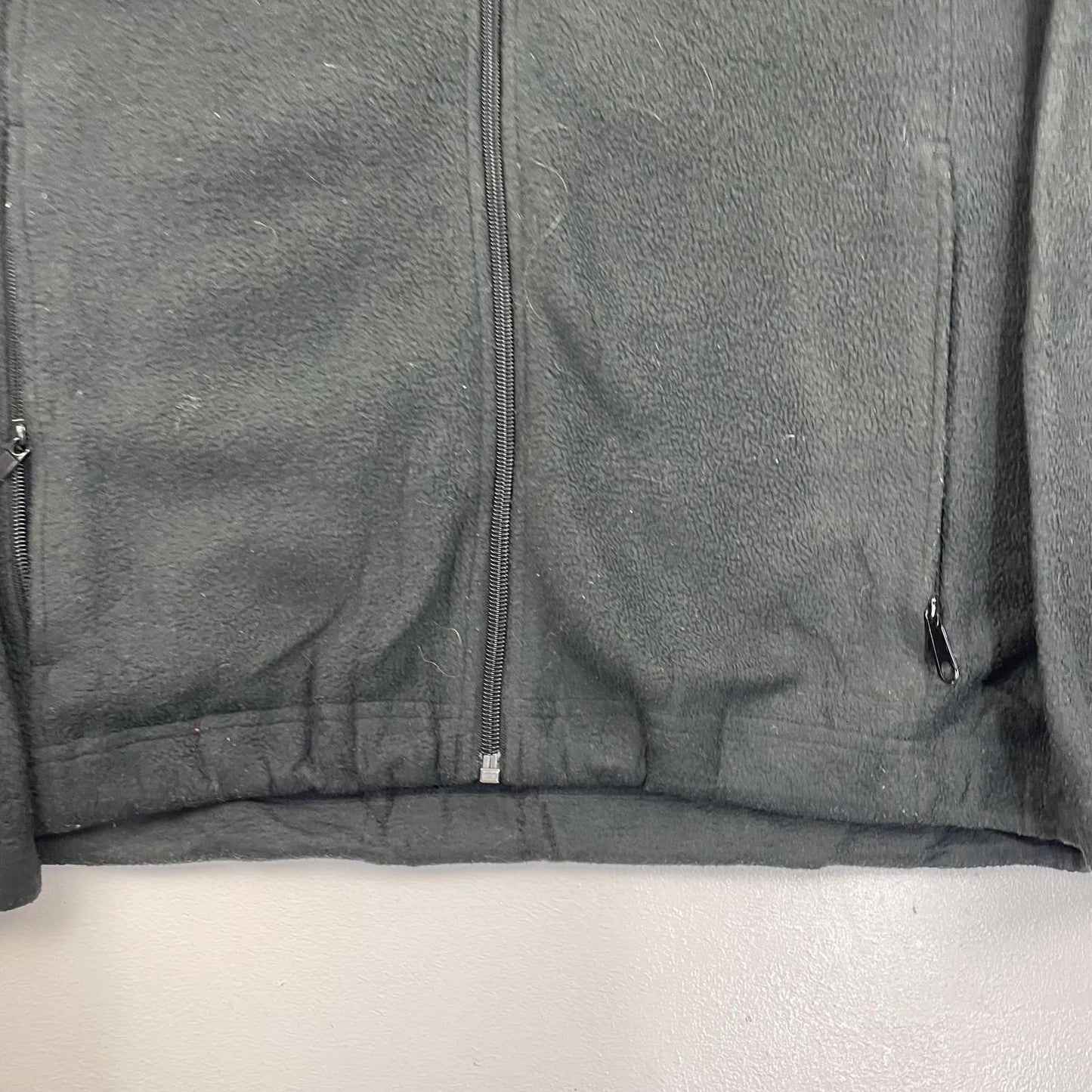 COLUMBIA Fleece Track Jacket Embroidered Varsity Black Womens Small