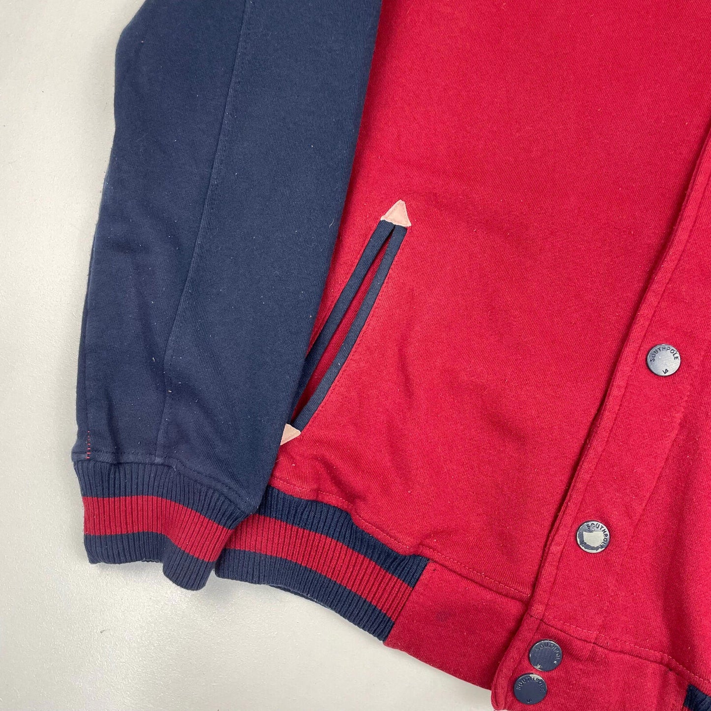 SOUTHPOLE Red & Blue Varsity Style Jacket , Size Large