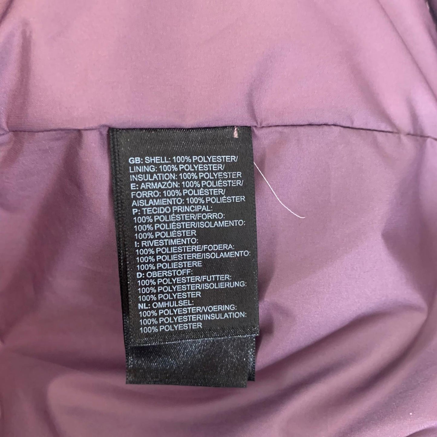 The North Face Women's Puffer Jacket Quilted Purple Full Zip M