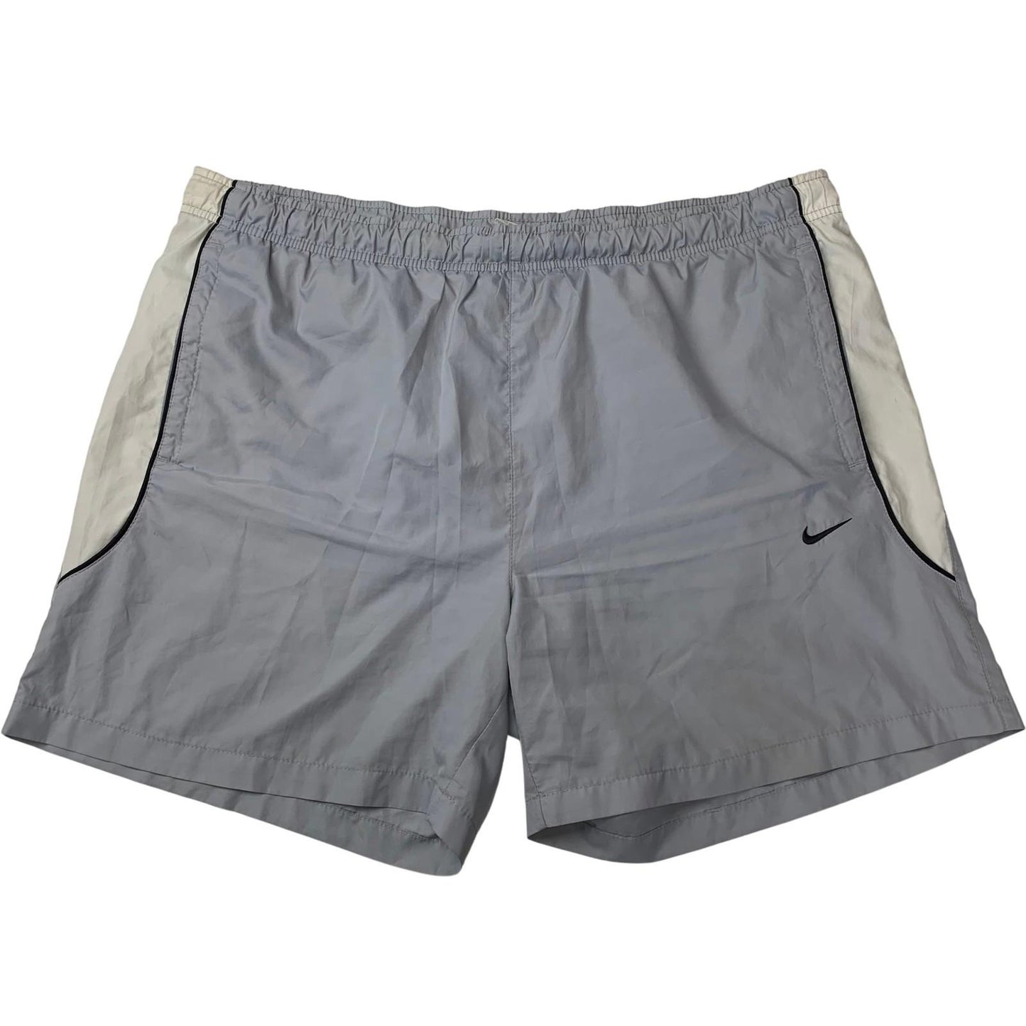 NIKE Athletic Dept Swim Shorts Grey Black Contrast Mens Size L