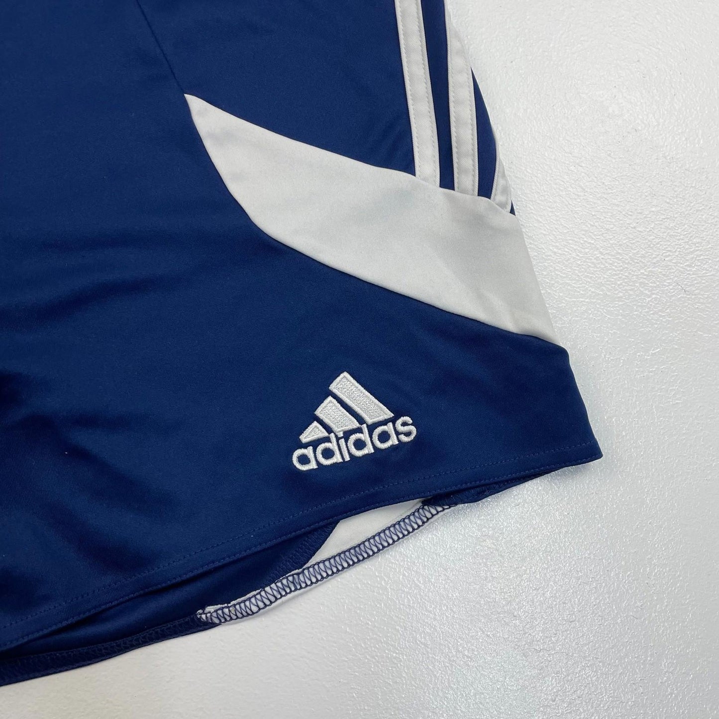 ADIDAS Athletic Shorts Classic Drawstring Blue White Men's Size S