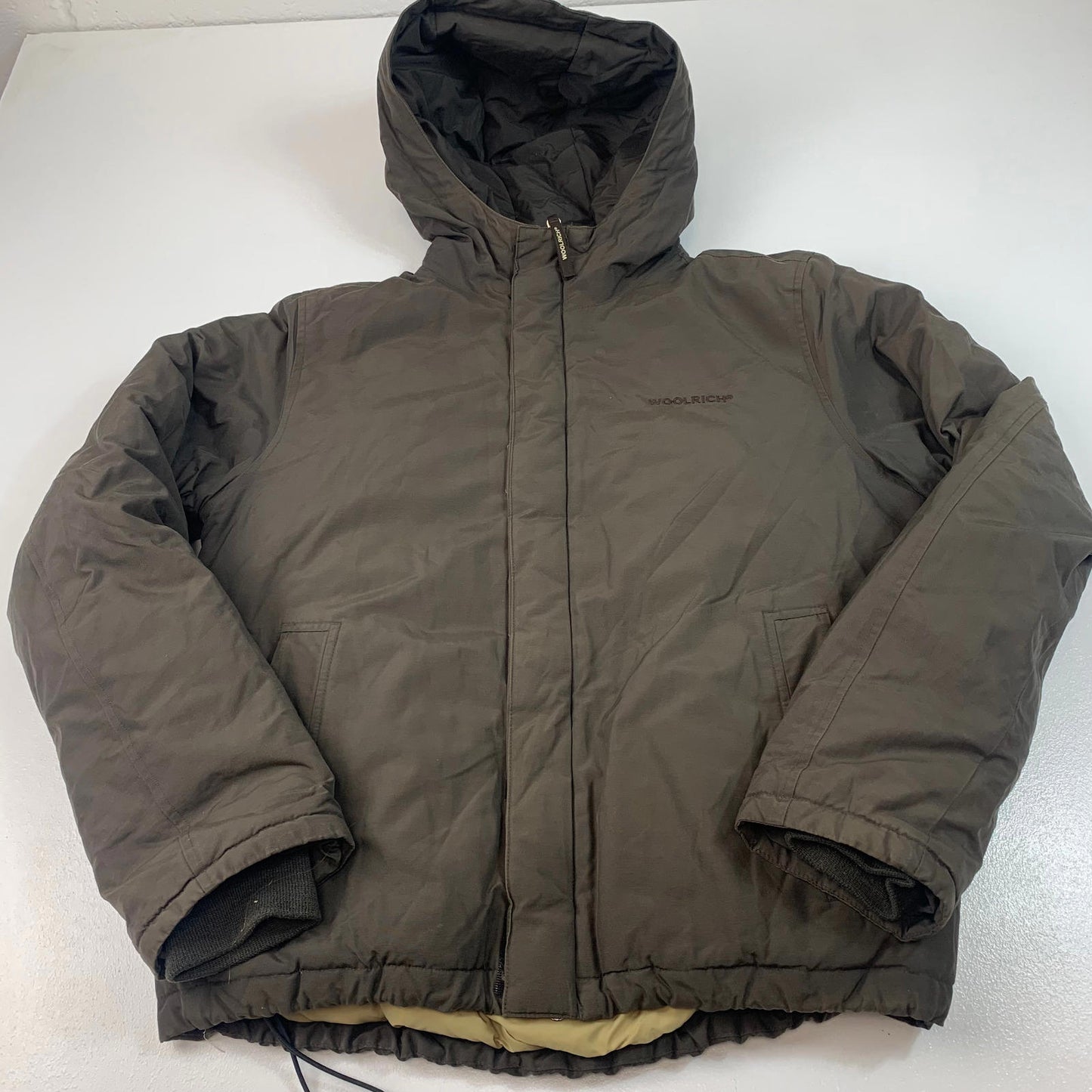 Women’s WOOLRICH Down Jacket / Dark Green / Medium / Winter Coat