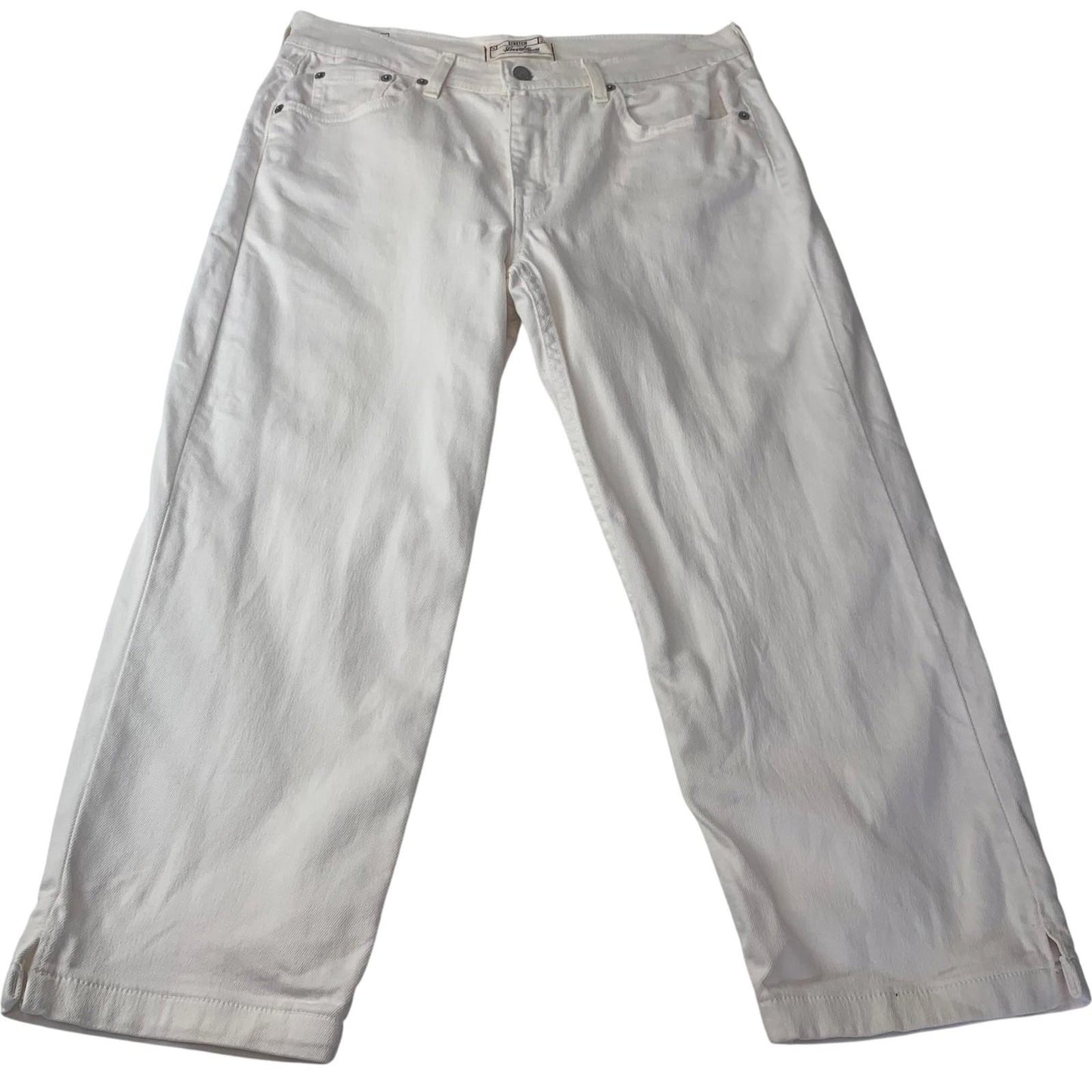 Levi Strauss Signature Ankle Jeans Stretch White Womens Size 10