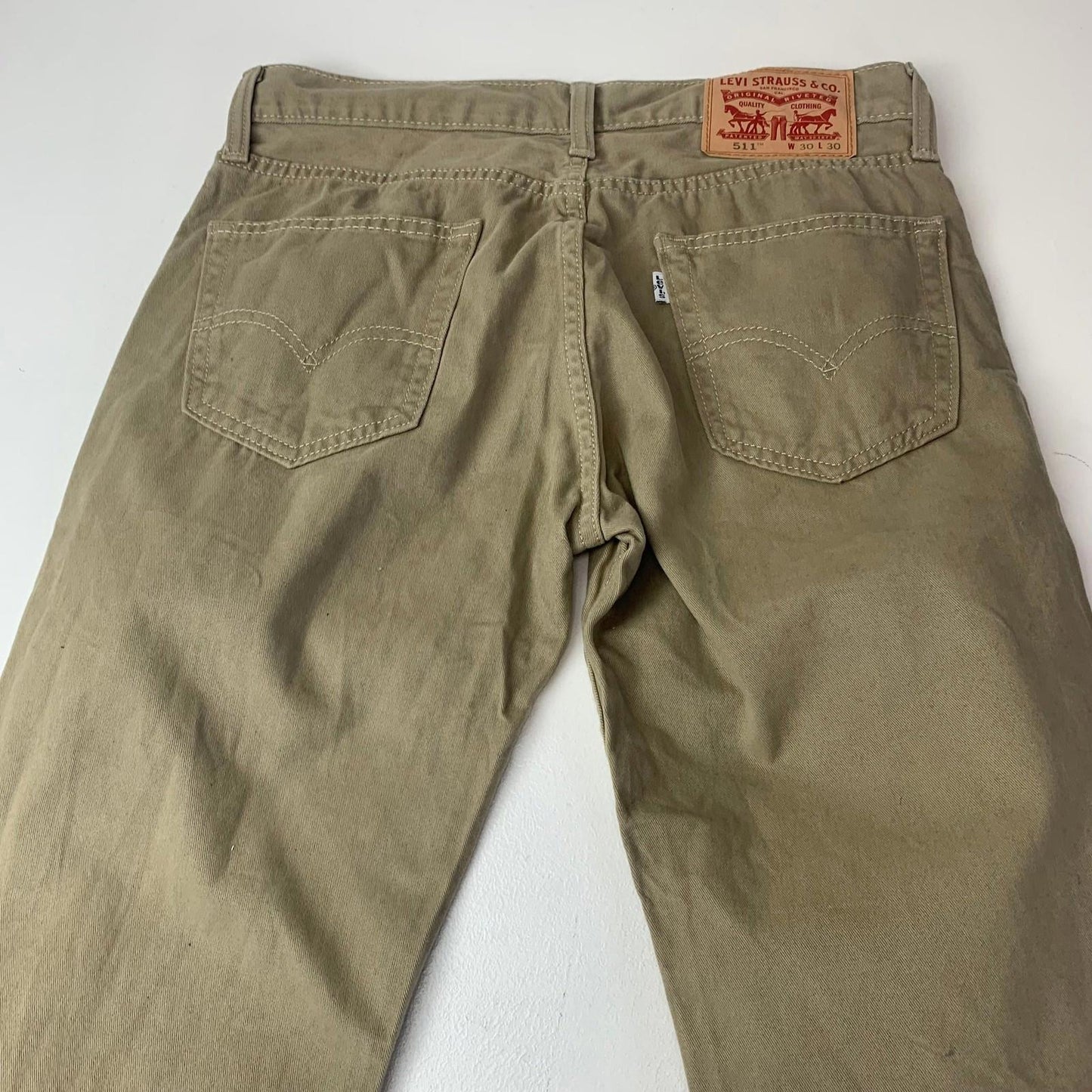 Levi's 511 Slim Fit Chino Trousers Beige Men's W30 L30