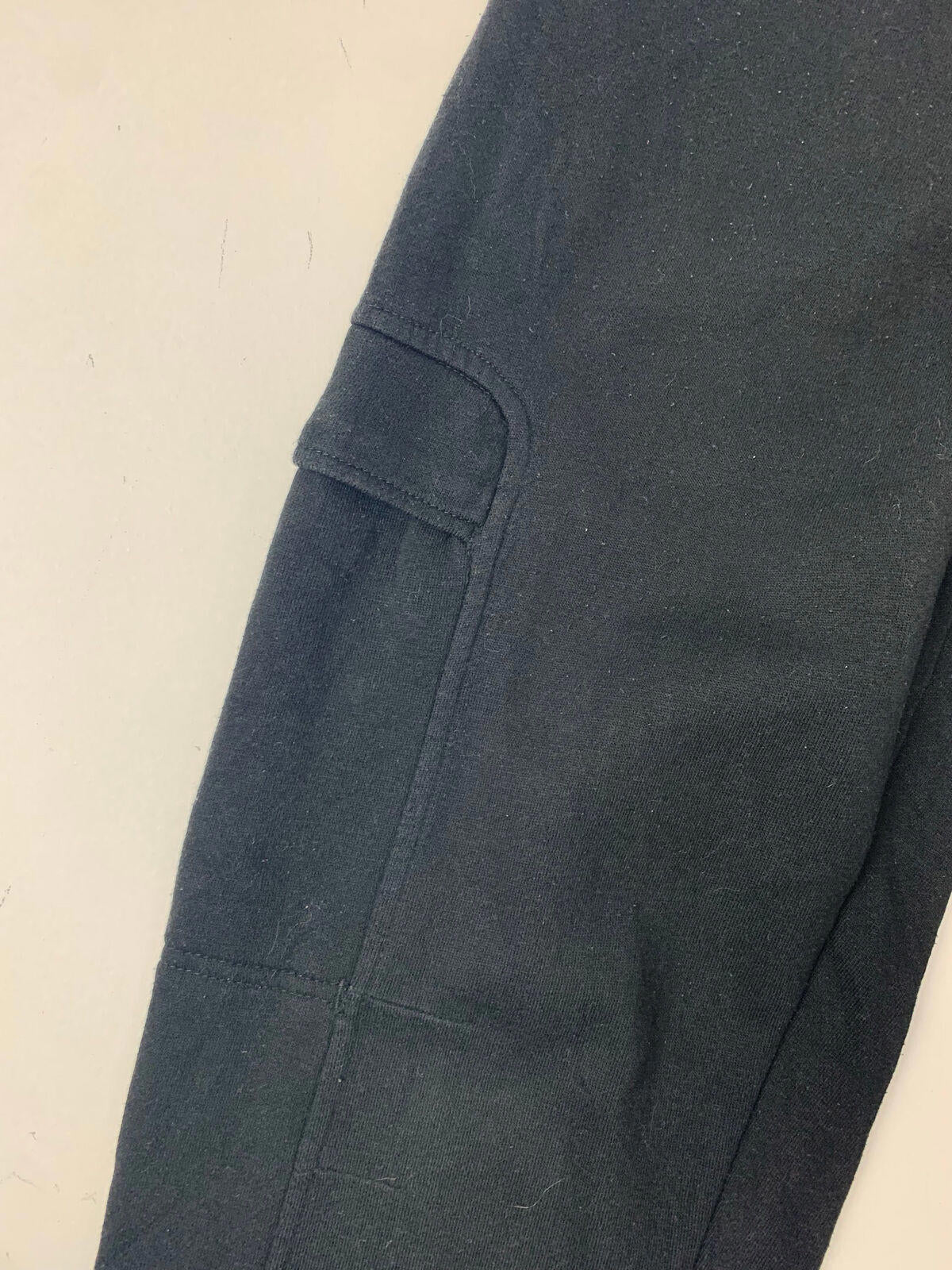 Mens REEBOK Straight Leg Cargo Jogging Bottoms / Black / Small / Joggers