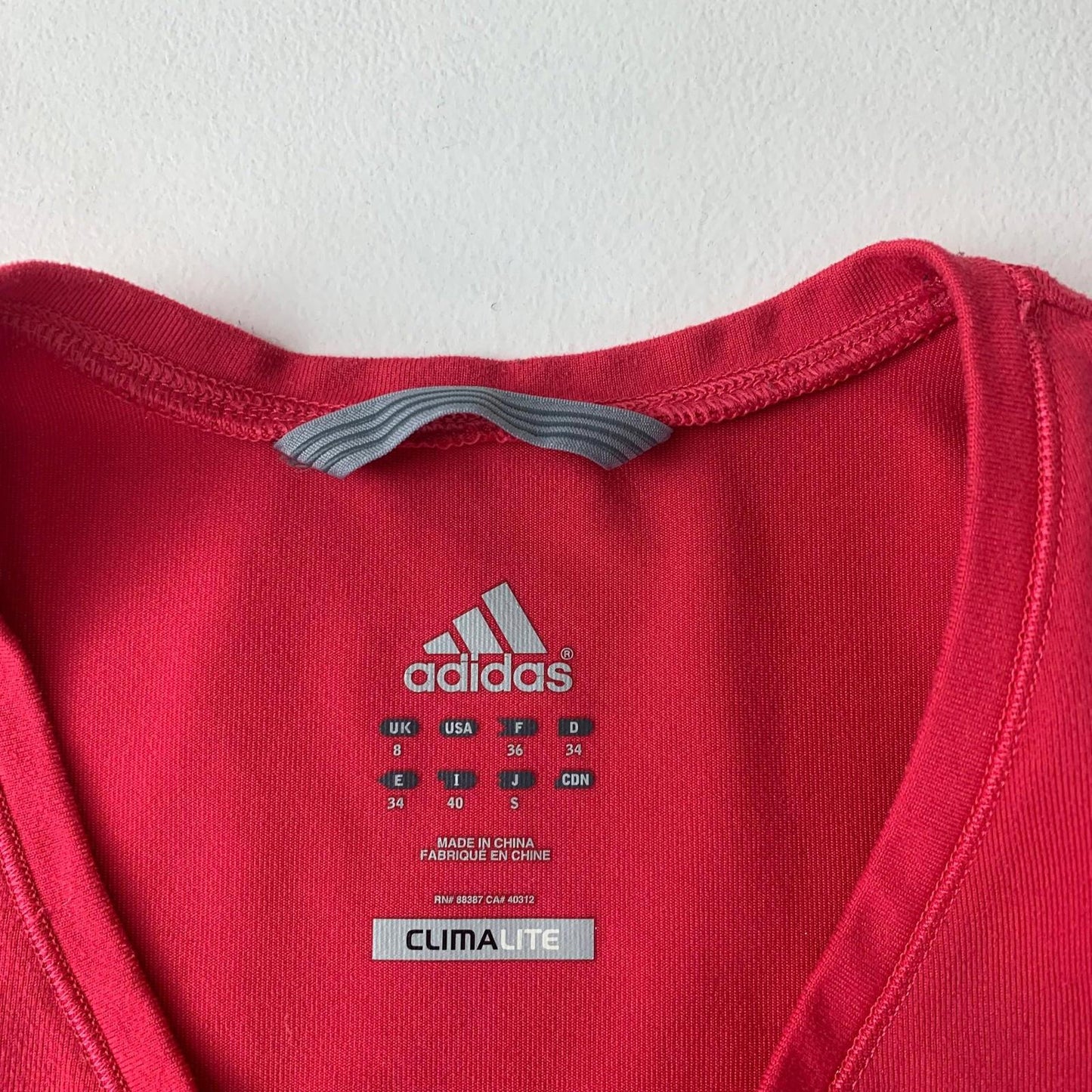 Adidas Climalite Tank Top Sleeveless Red Women's Sports UK 8