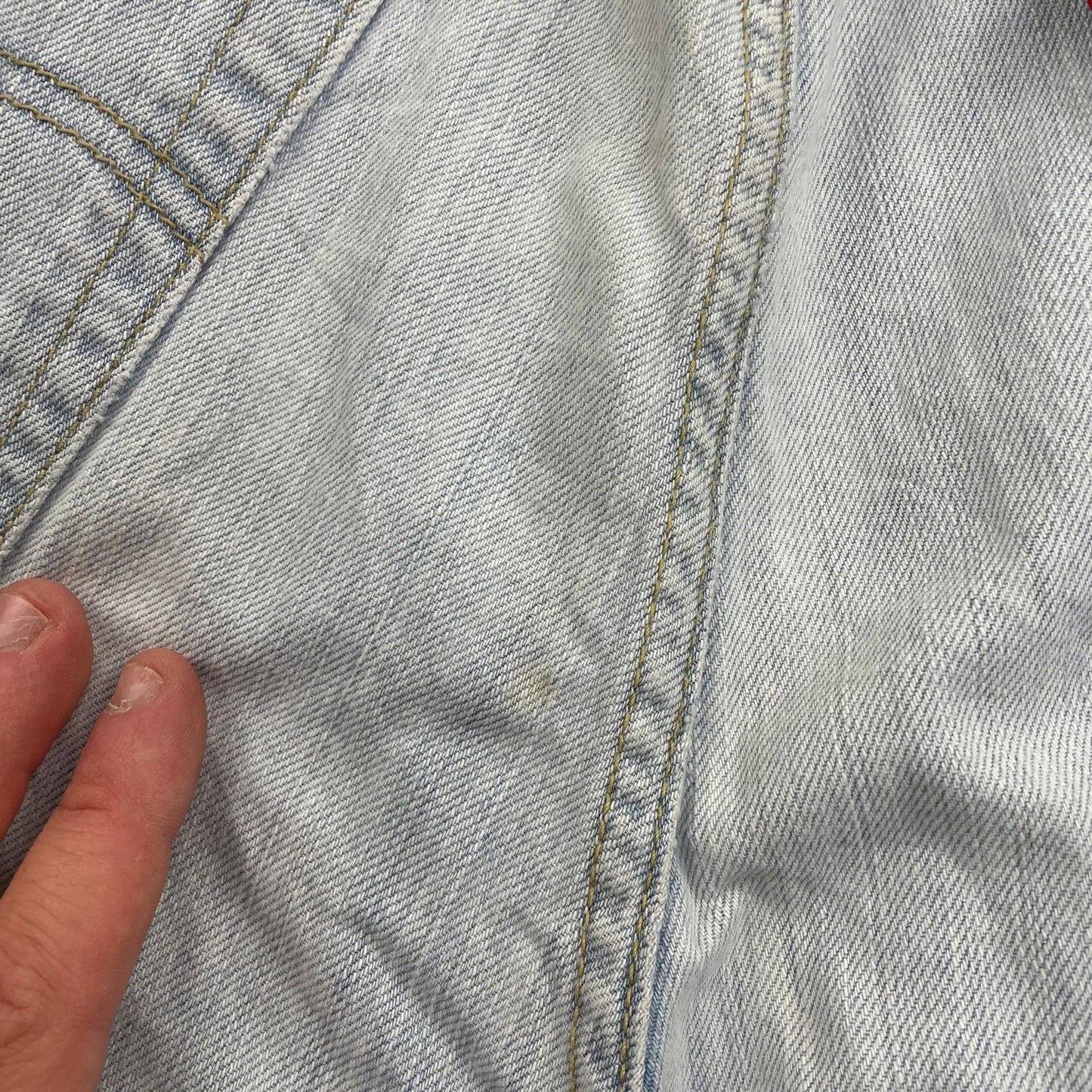 LEVI'S 559 Relaxed Straight Jeans Light Wash Distressed Blue Mens 38 X 30