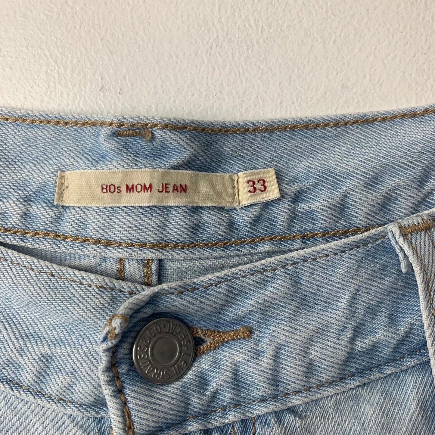 Levi's 80s Mom Jeans Light Wash Classic Retro Blue Women's W33 L30