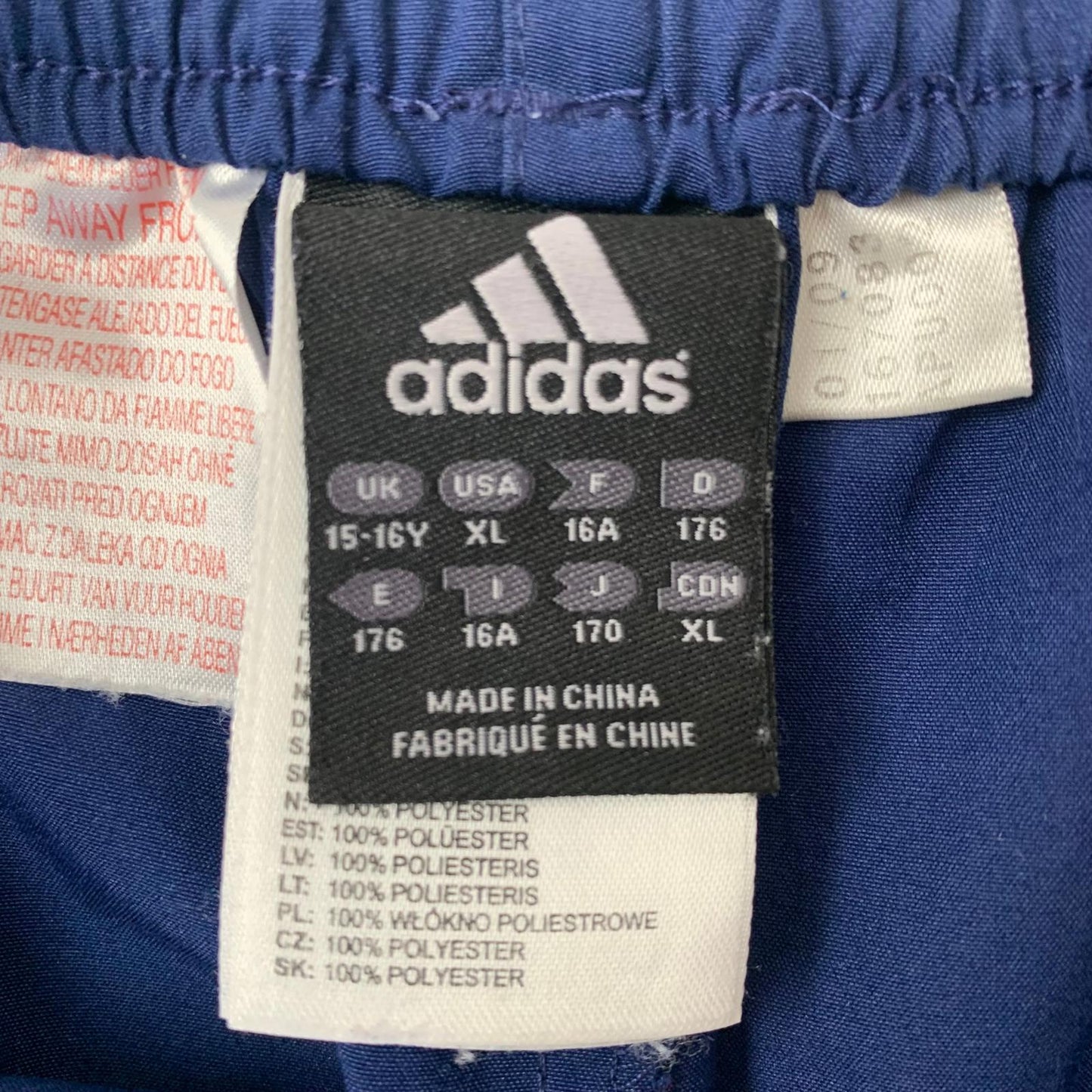 ADIDAS Boys Athletic Shorts Classic Blue Striped Sports UK 15-16Y