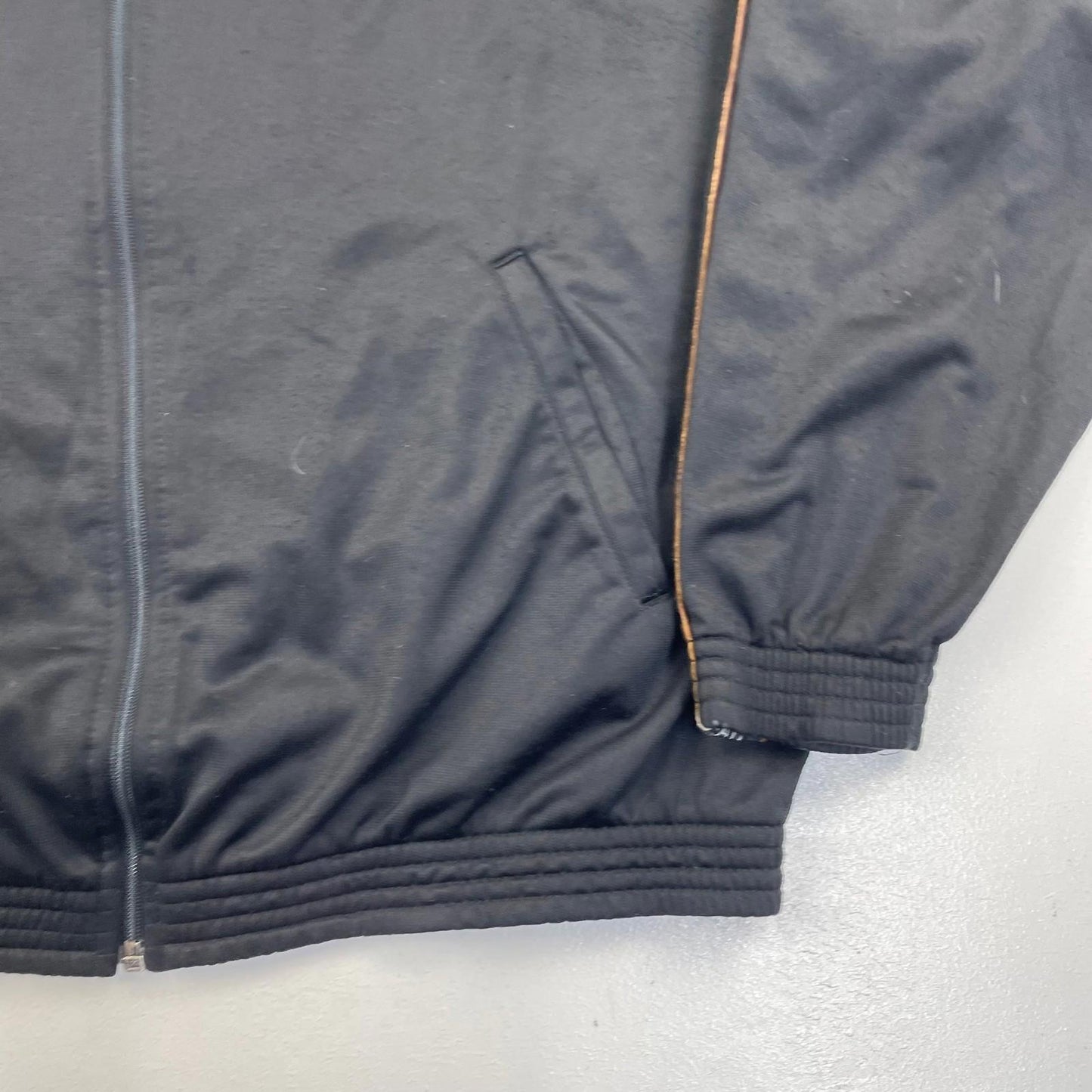 Champion Track Jacket Full Zip Embroidered Logo Black Mens Large