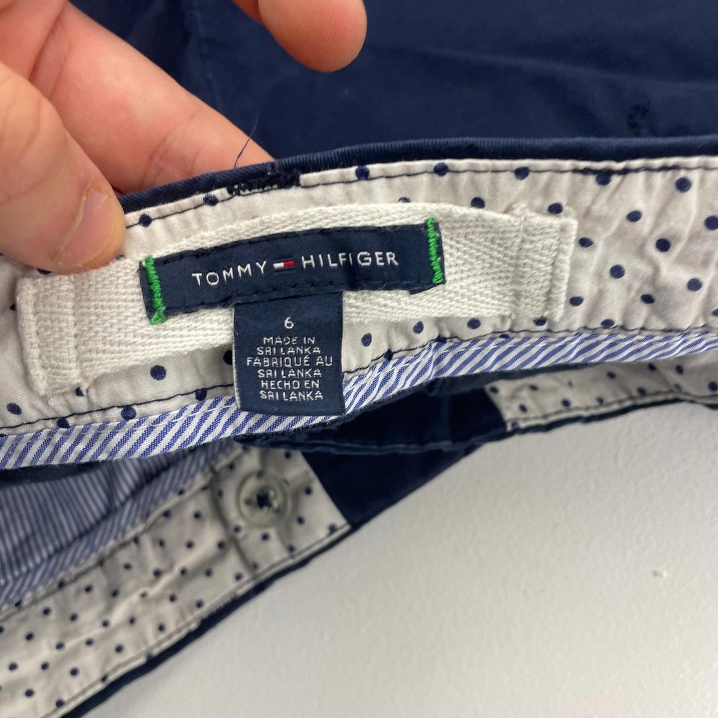 Tommy Hilfiger Chino Shorts Casual Navy Women UK 10