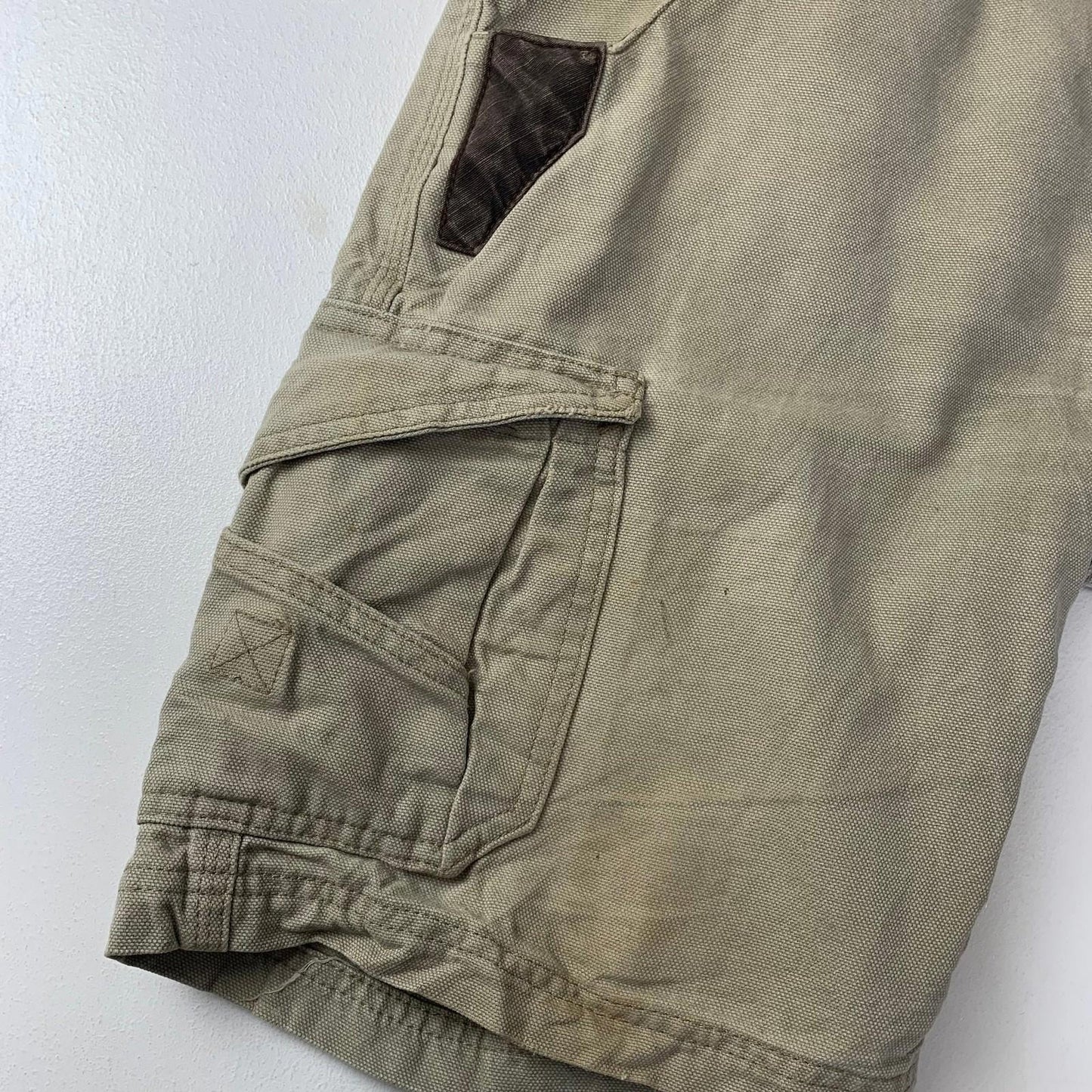 Red Kap Cargo Shorts Workwear Utility Beige Men's Size 32