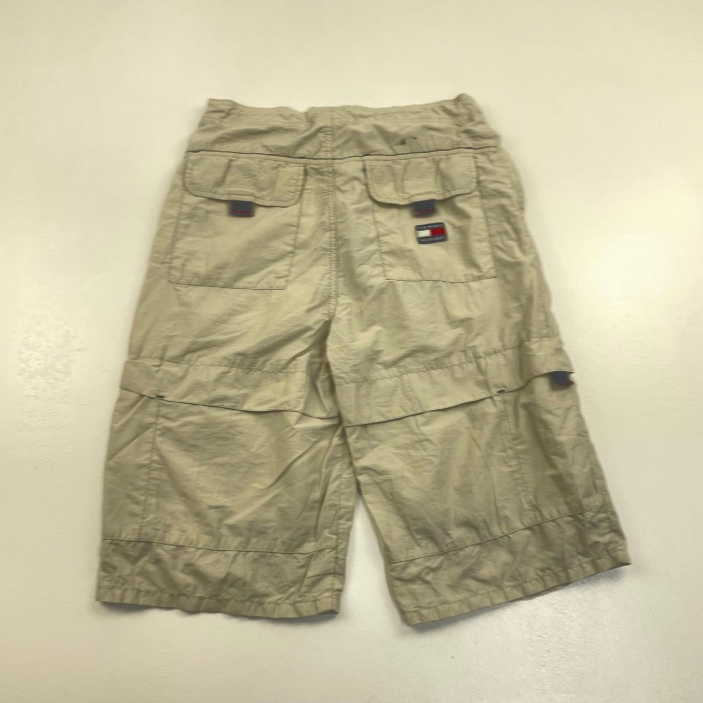 TOMMY HILFIGER Boys Casual Cargo Shorts Beige Outdoor Style Age 16