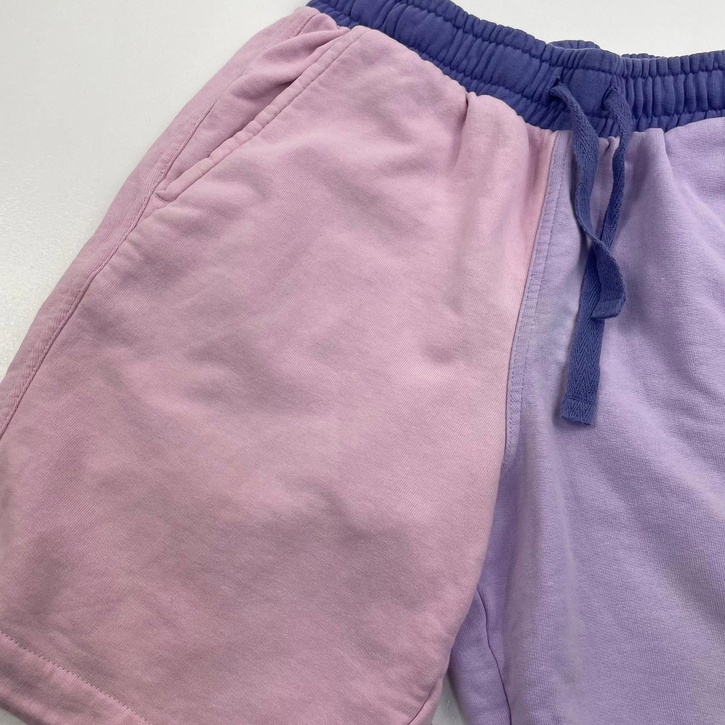 Puma Colourblock Sweat Shorts Pink Purple Womens Small