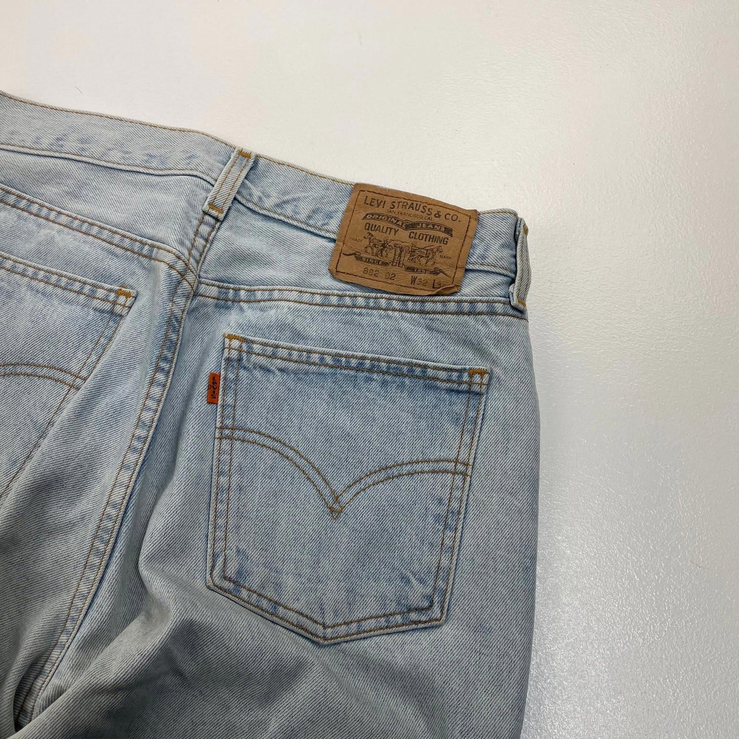 Levi's Straight Leg Jeans Light Wash Denim Classic Mens 32 X 34