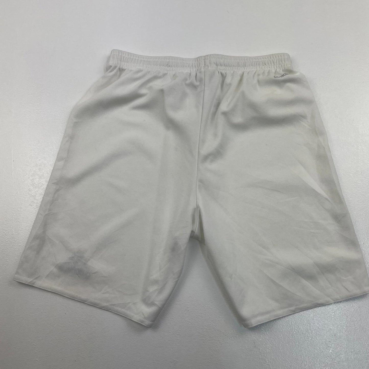 ADIDAS Climalite Athletic Shorts Lightweight Elastic Waist White Boys 13-14
