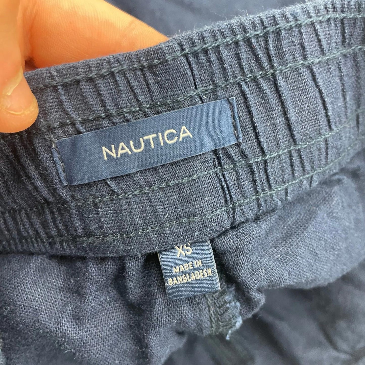 Nautica Shorts Casual Linen Blend Navy Blue Women's XS
