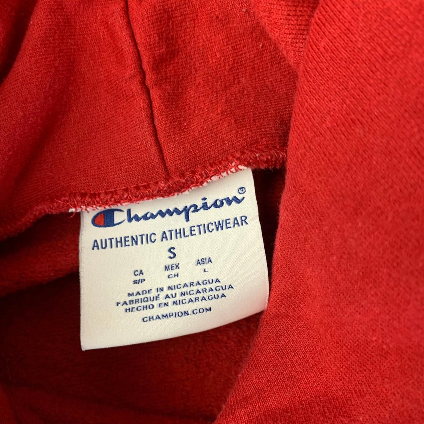 CHAMPION Hoodie Pullover Saint College SMC Red Women S
