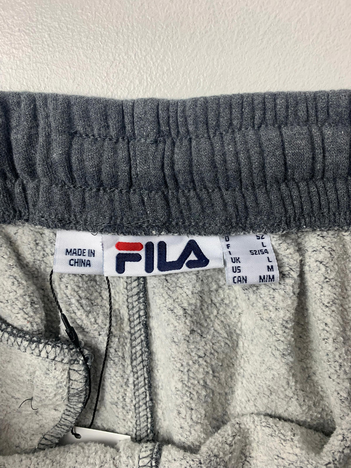 Mens FILA Wide Fitting Joggers / Large Short / Grey