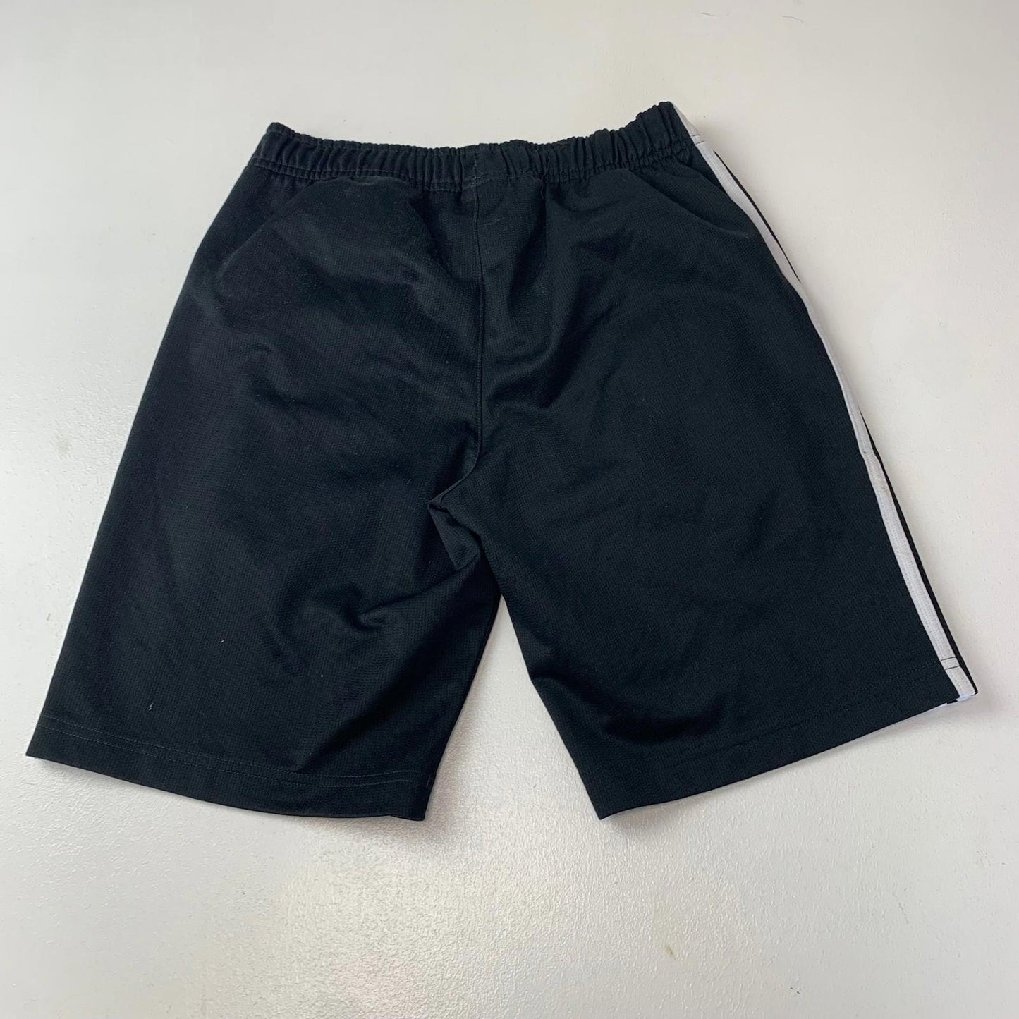 Adidas Performance Shorts Black White Stripes Boys UK L 13-14Y