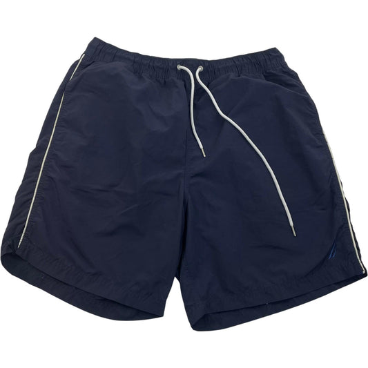 NAUTICA Swim Shorts Mesh Lining Navy Blue Mens Large