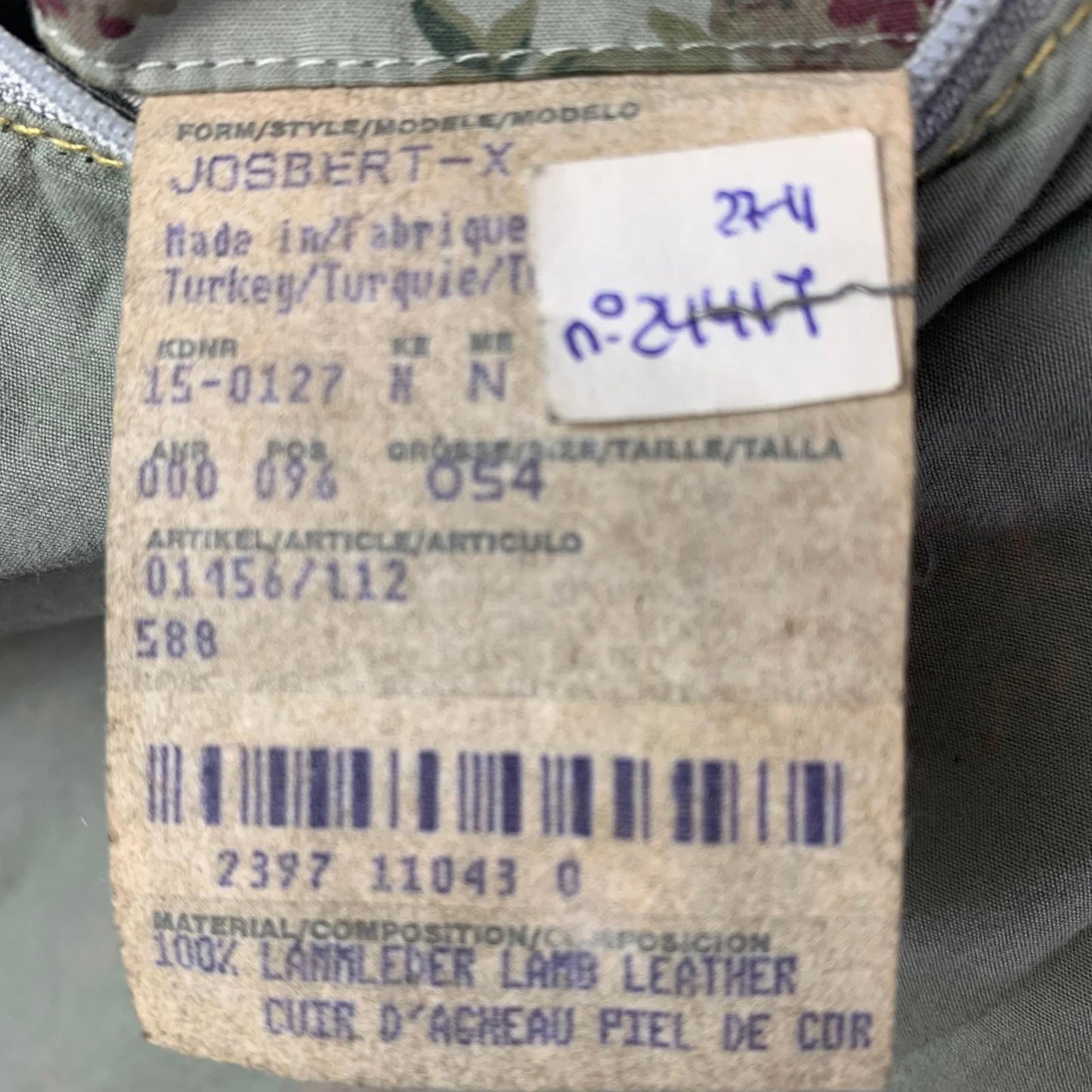 Hugo Boss Josbert-X Biker Leather Jacket Zip Green Mens Size L