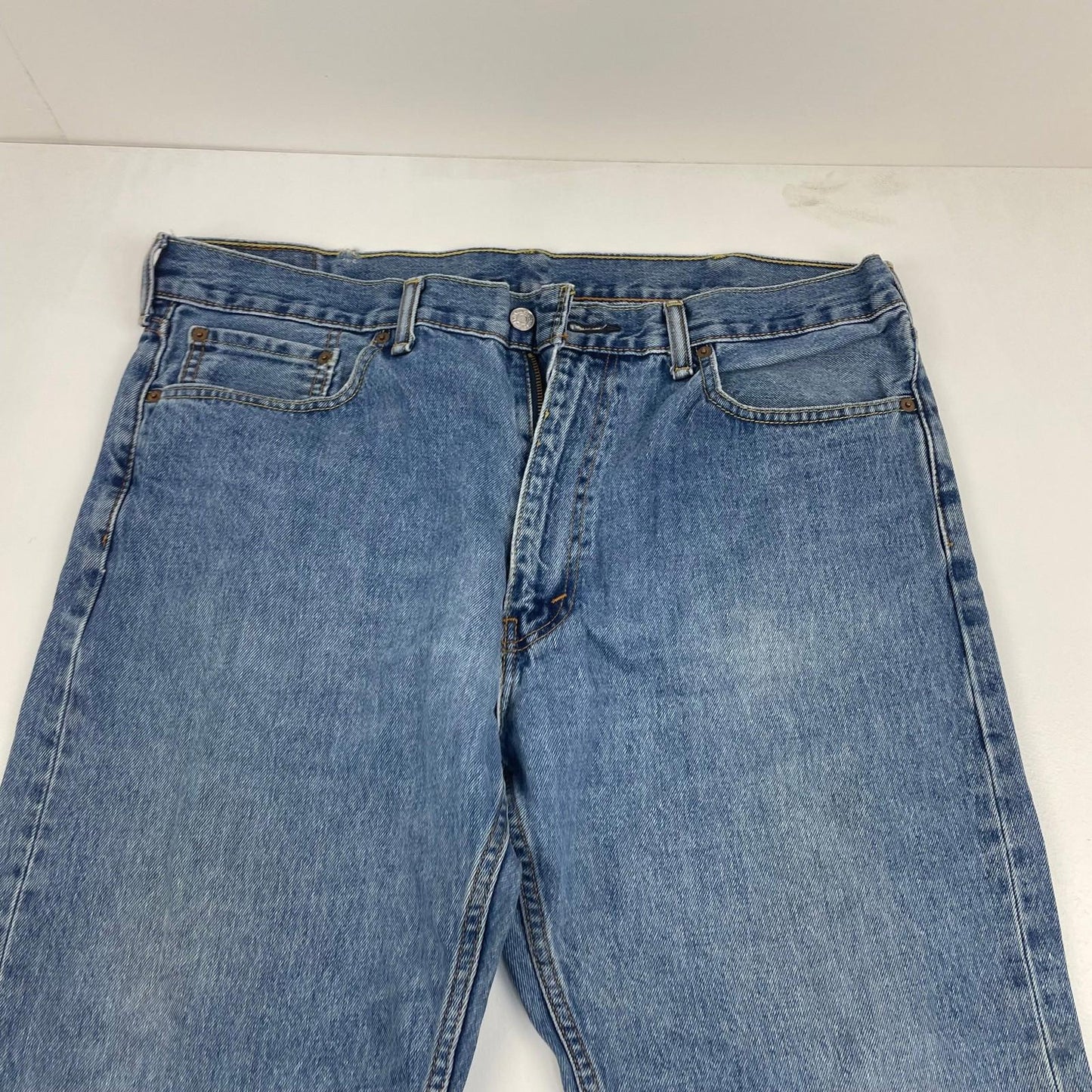 LEVI'S 505 Straight Leg Denim Jeans Classic Vintage Blue Mens W38 L30