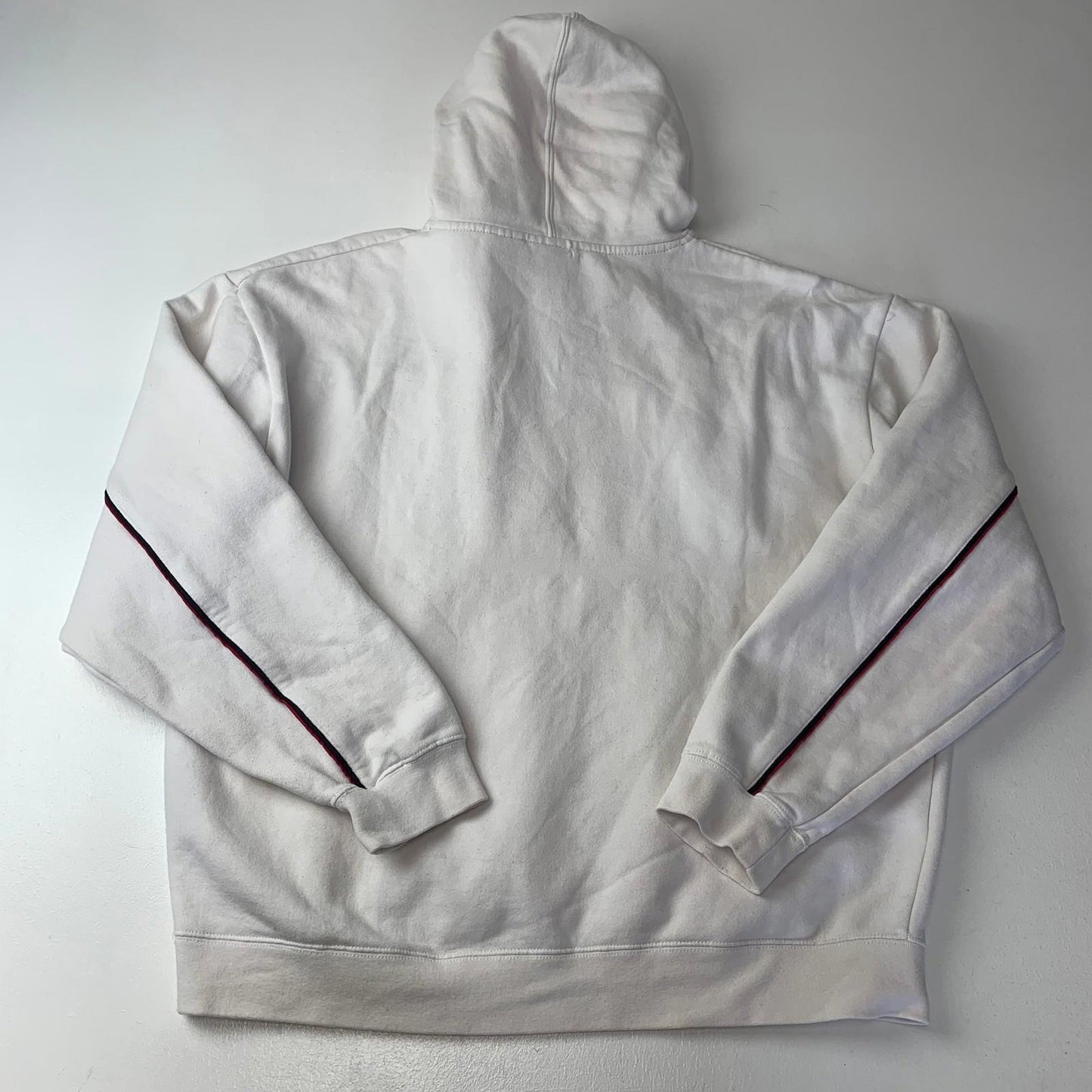 FILA Hoodie Pullover 90s Retro Logo White Womens XL