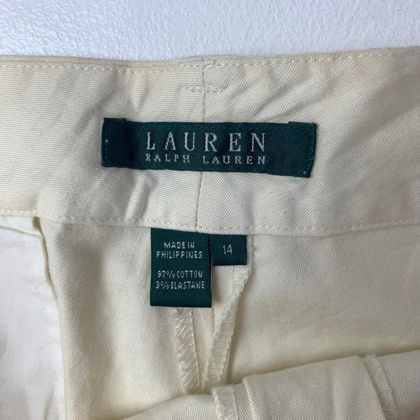 Lauren Ralph Lauren Cargo Shorts Casual Chic Beige Women UK 14
