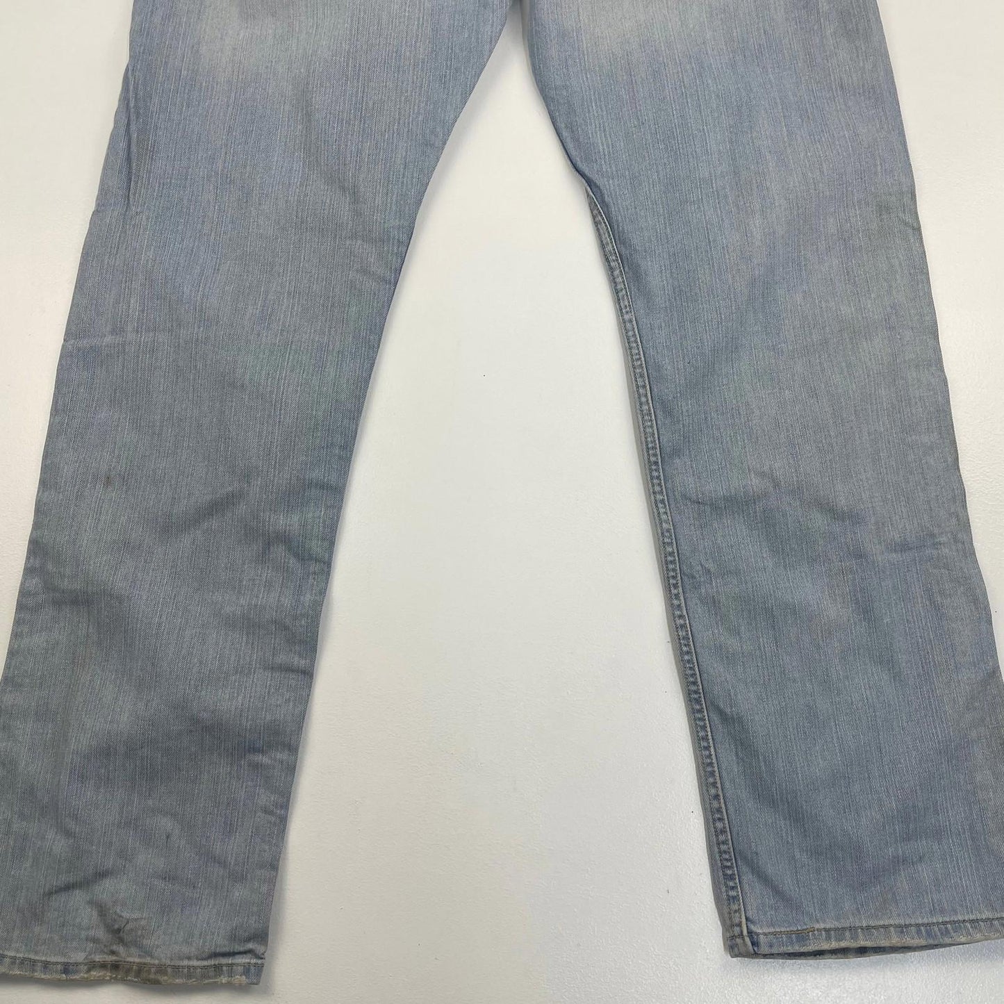 LEVI'S Vintage 505 Jeans Straight Leg Light Wash Blue Denim Mens W36 L34