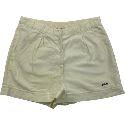 FILA Button Up Sport Shorts Casual Yellow Women Size GB 10