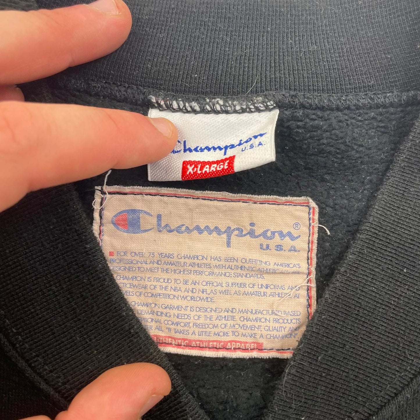 Champion Sleeveless Track Jacket Black Mens XL