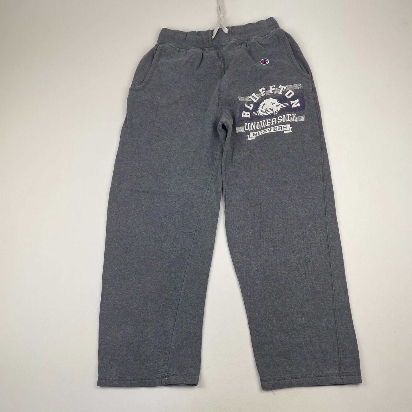 Women’s CHAMPION Grey Joggers , USA NFL BLUFFTON UNI Wide Leg , Size Medium
