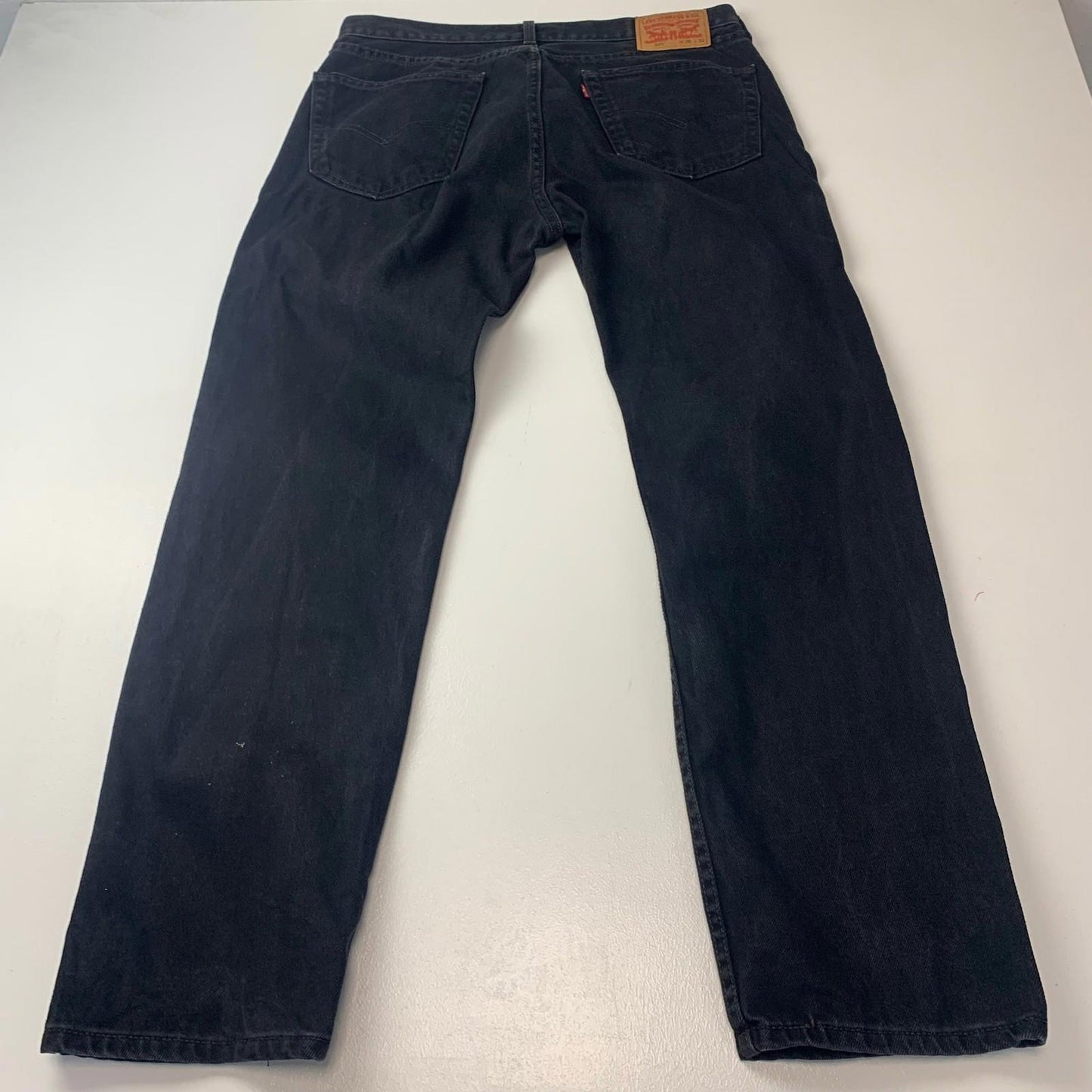Levi's 505 Regular Straight Jeans Black Denim Men's W36 L32