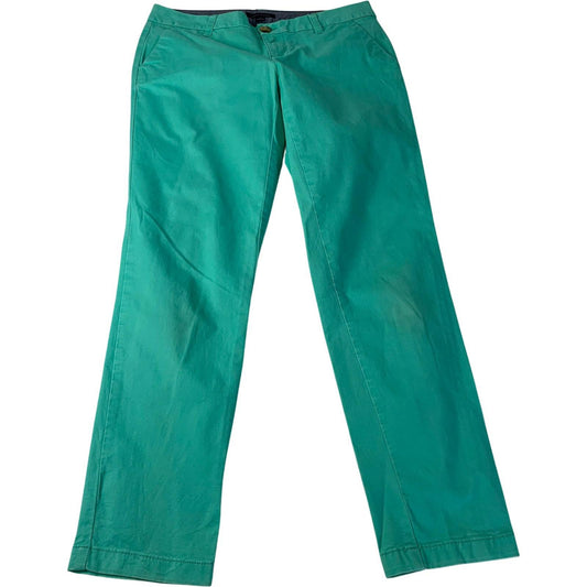 Tommy Hilfiger Stretch Slim Ankle Trousers Green Women UK 6