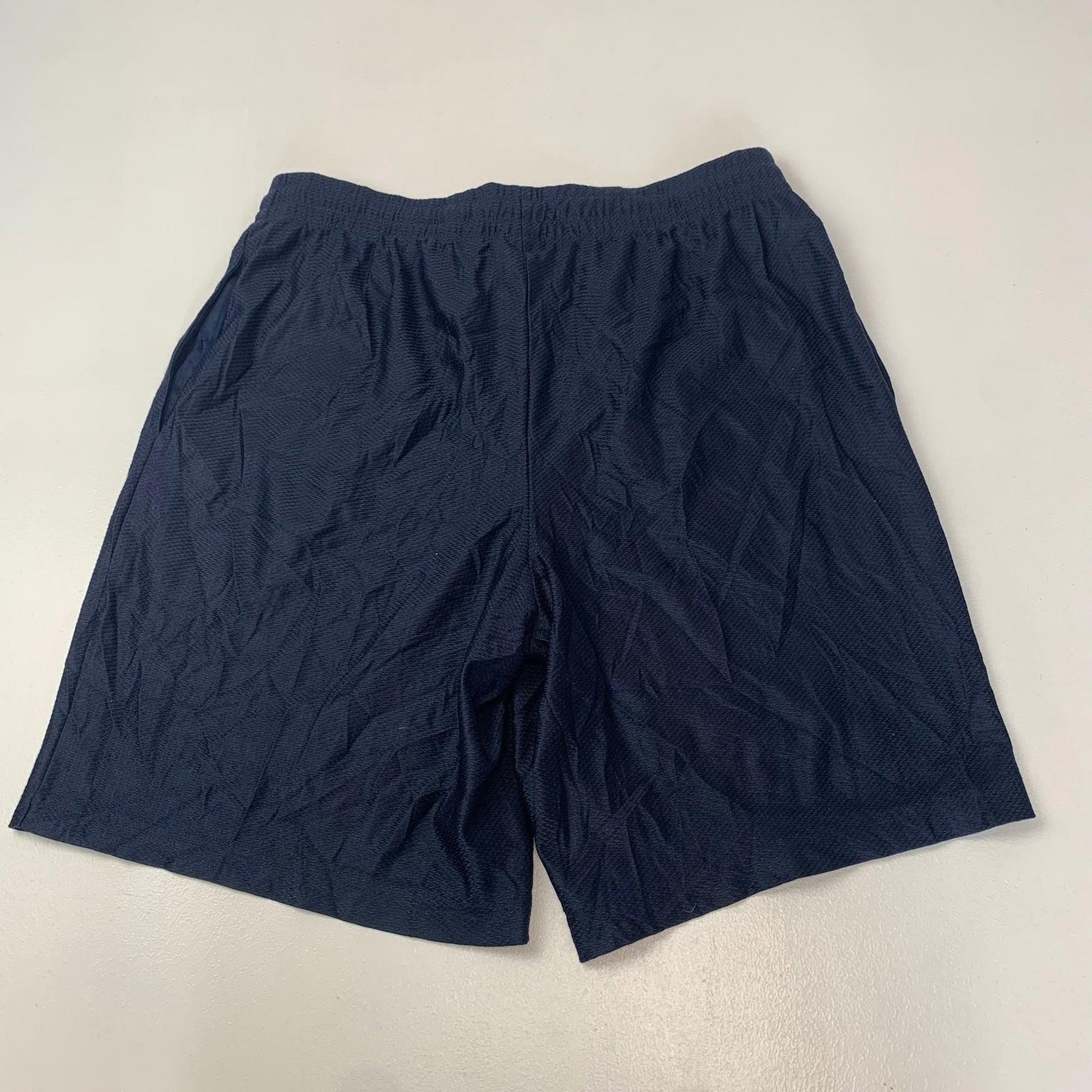 CONVERSE Mesh Athletic Shorts Drawstring Elastic Waist Blue Mens Medium