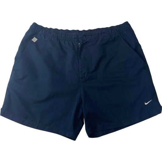 Nike Activewear Shorts Elastic Waist Vintage 90s Navy Mens S