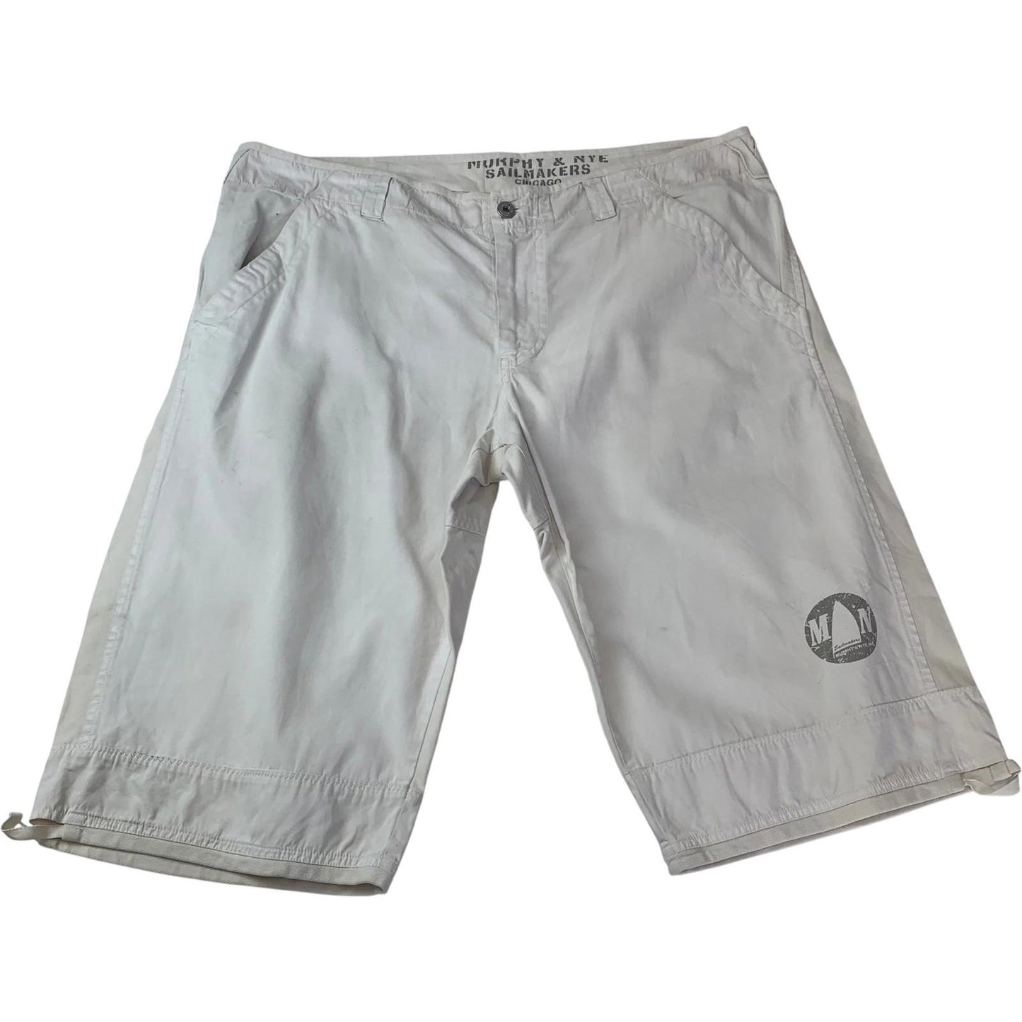 Murphy & Nye Sailmakers Cargo Shorts Sailcloth White Mens W38