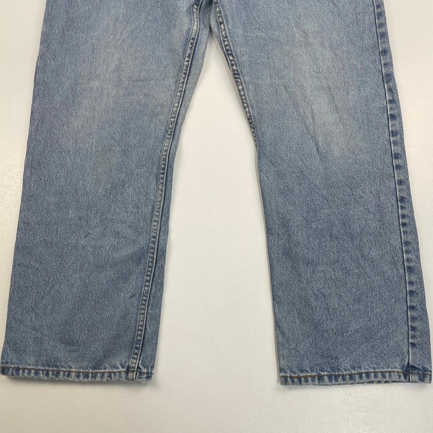 LEVI'S 505 Regular Fit Jeans Light Wash Straight Blue Mens W38 L29