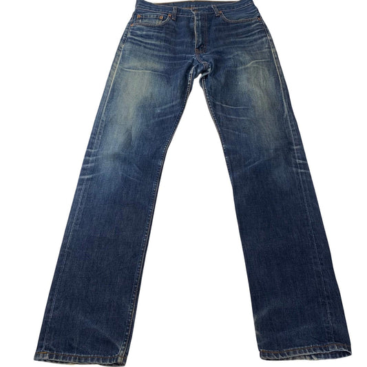 Levi Strauss & Co 505 Straight Leg Classic Blue Denim Jeans Mens W32 L34