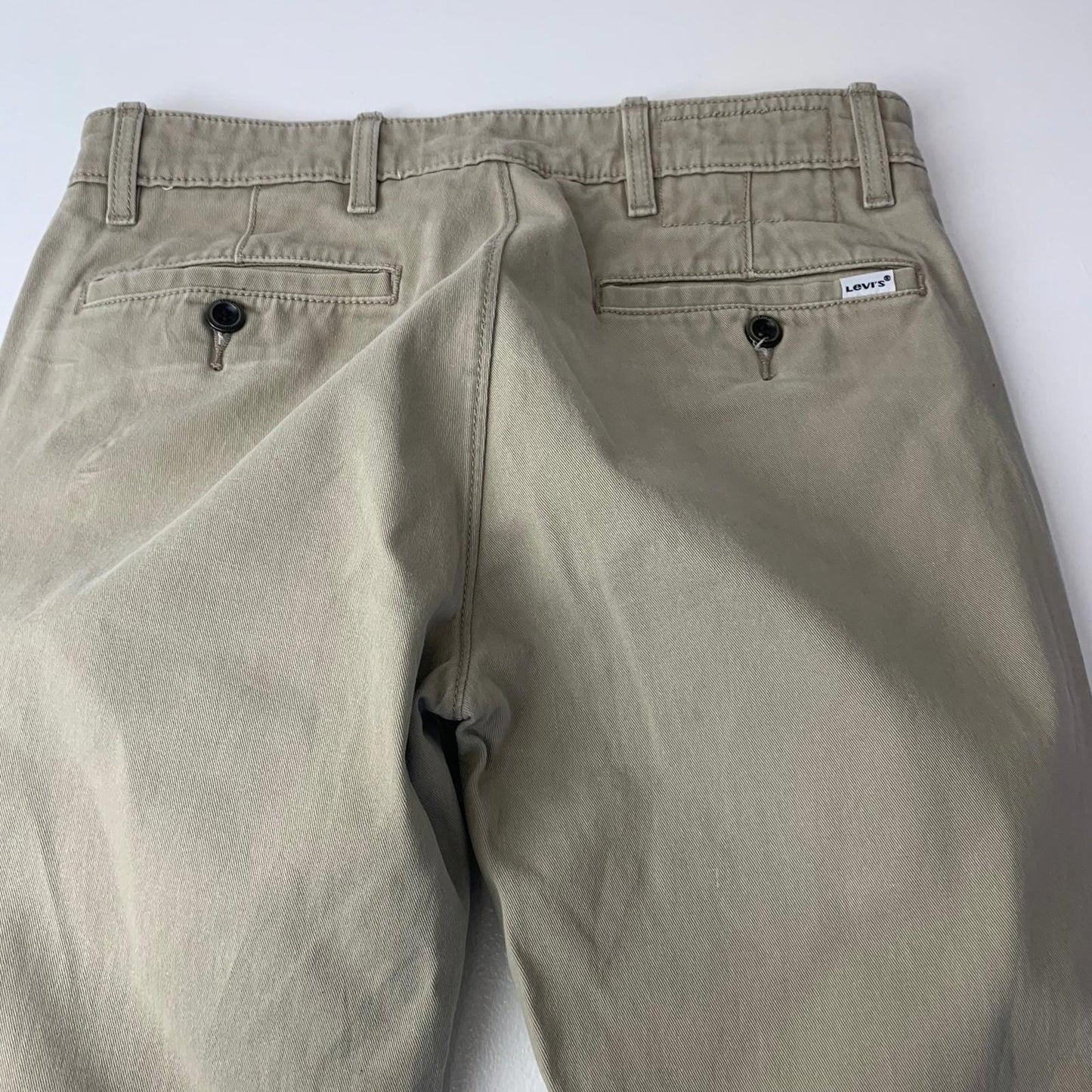 Levi's Chino Style Trousers Casual Elastic Cuffs Khaki Mens W28 L30