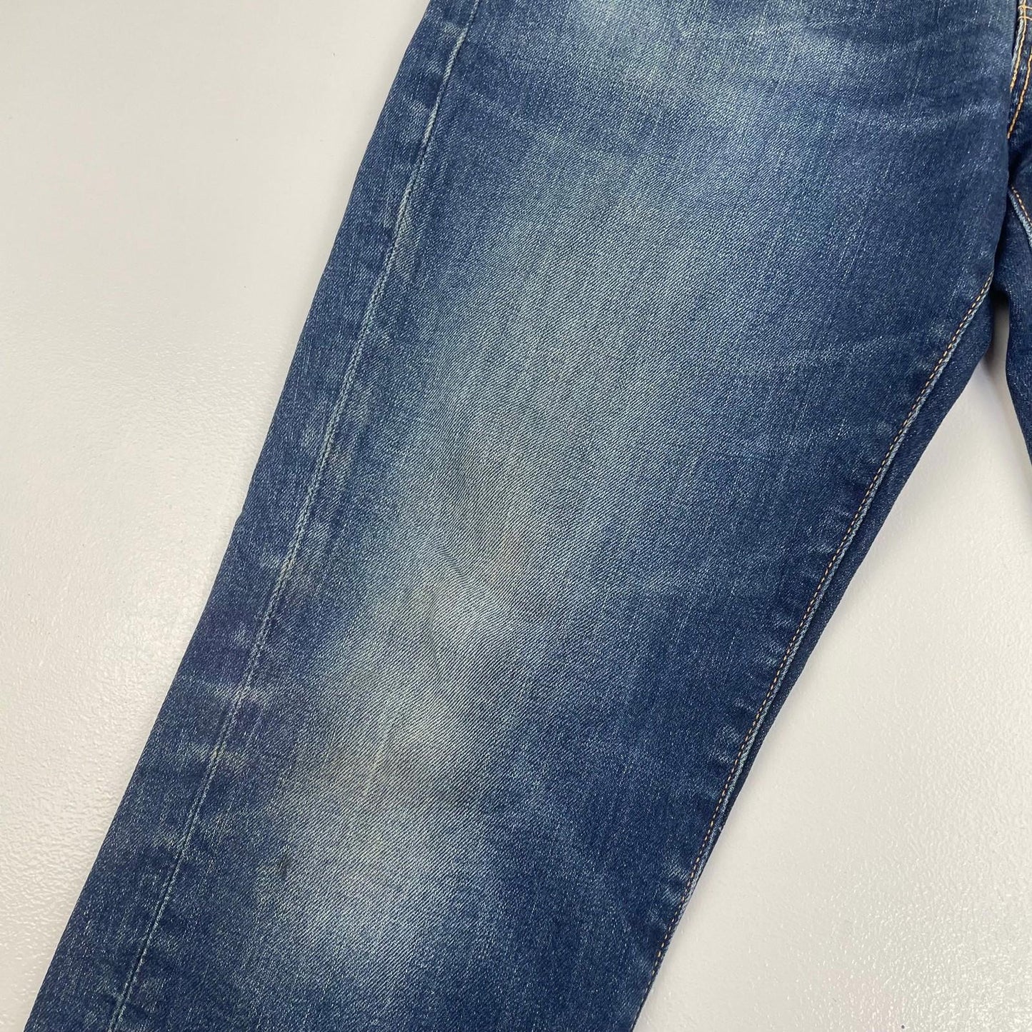 LEVI'S Jeans Straight Fit Faded Casual Blue Cotton Denim Mens W34 L30