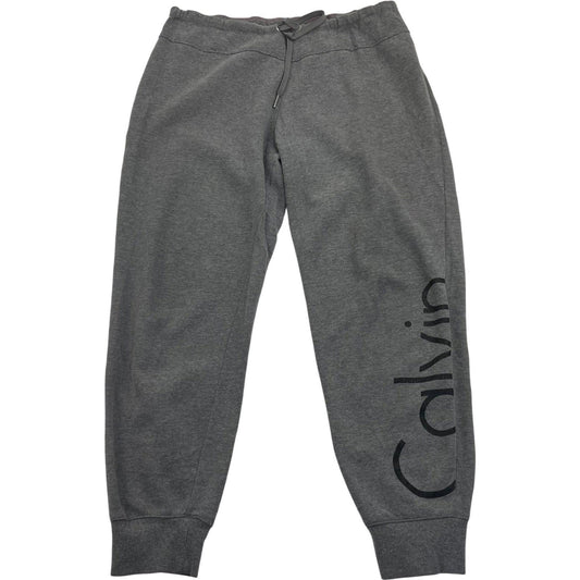 Calvin Klein Sweatpants Jogger Style Elastic Waist Logo Grey Womens Large