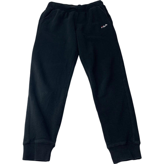 Fila Women's Elastic Waist Jogger Trousers Black Cotton Blend UK S