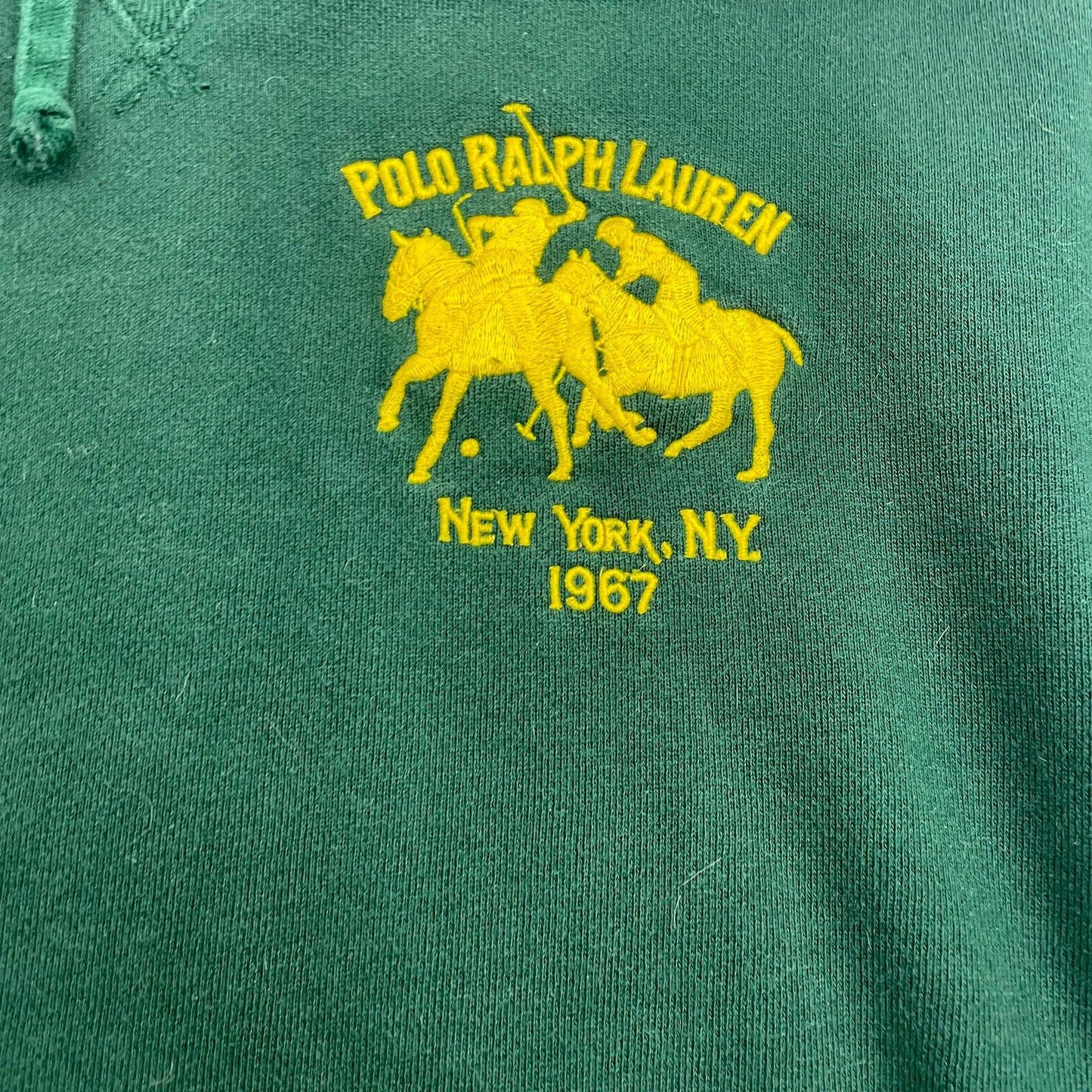 Polo Ralph Lauren Hoodie Pullover Green Logo Embroidered Women M