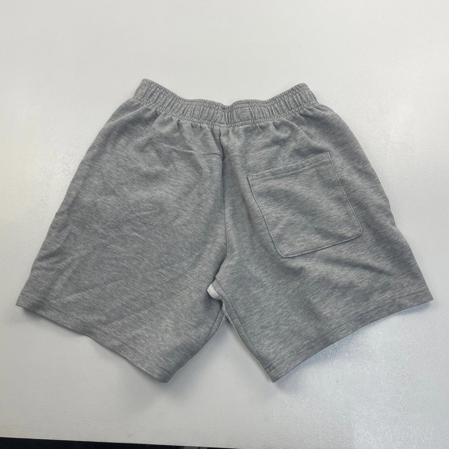 Adidas Athletic Shorts Elastic Waist Grey Mens UK S