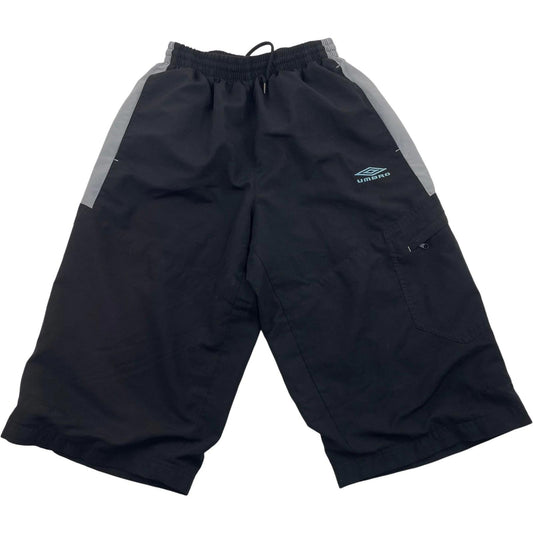 UMBRO 3/4 Length Athletic Shorts Casual Black Men's Size Small