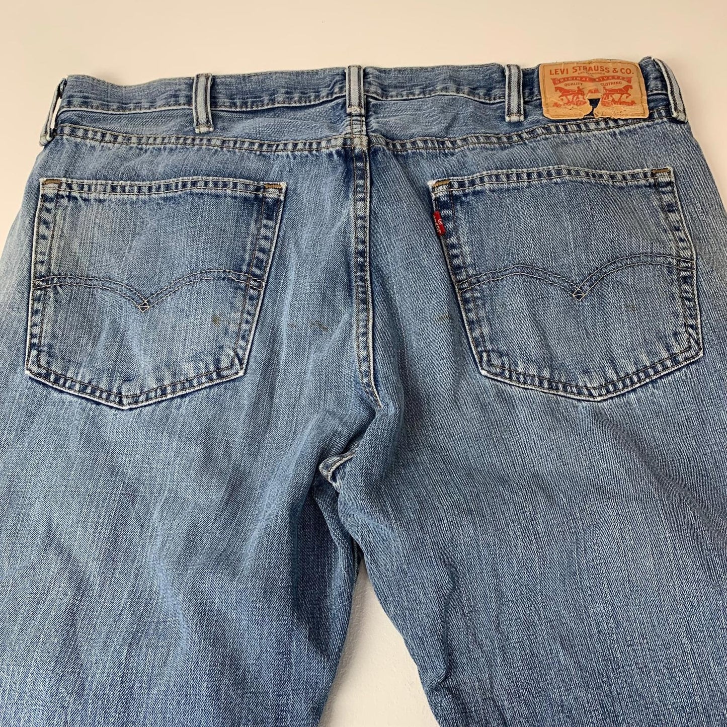 LEVI'S Jeans Classic Straight Fit Blue Denim W38 L30 Mens